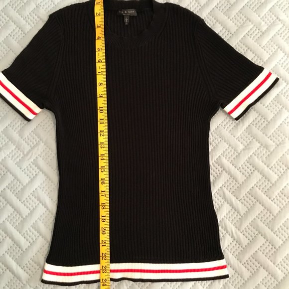 Rag & Bone Arctic tee black ribbed crewneck sweater, size L - Picture 5 of 11
